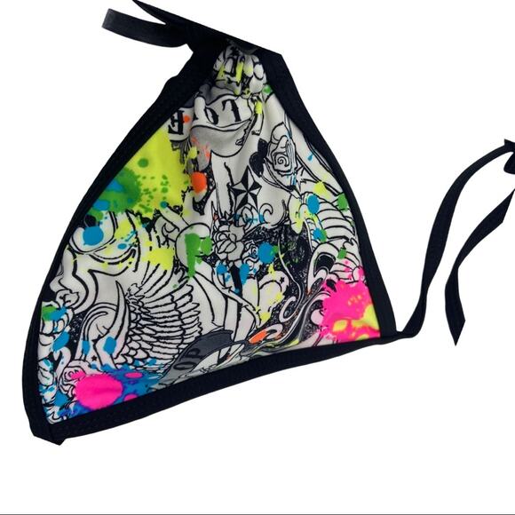 OP Triangle String Bikini Top Tattoo Theme - Picture 2 of 6